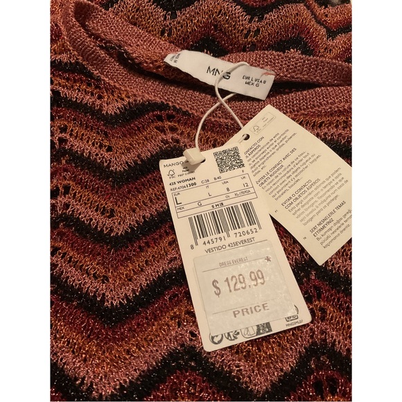 MANGO ~Lurex Knitted Dress (NWT) - Picture 6 of 11